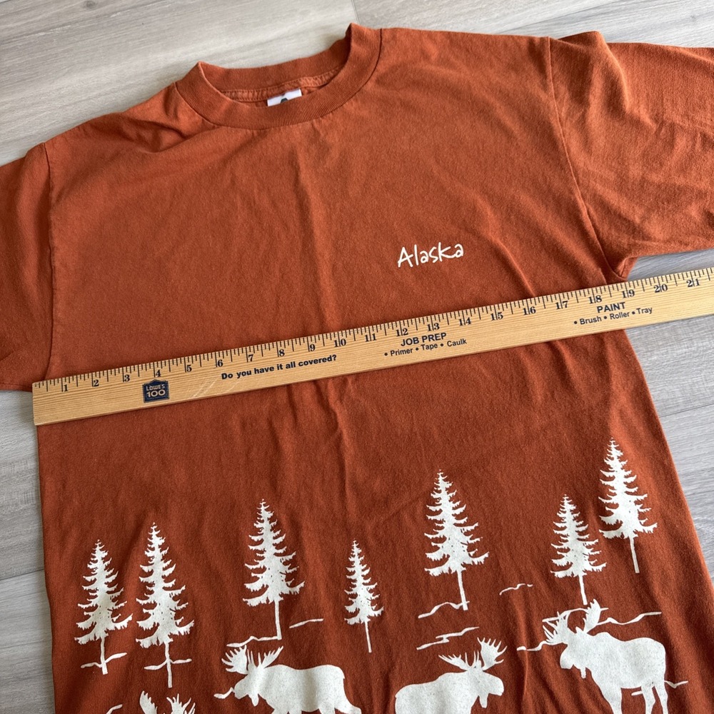 Vintage Alaska Shirt Med Burnt Orange Moose Trees Alstyle Apparel‎ & Activewear - Picture 7 of 9